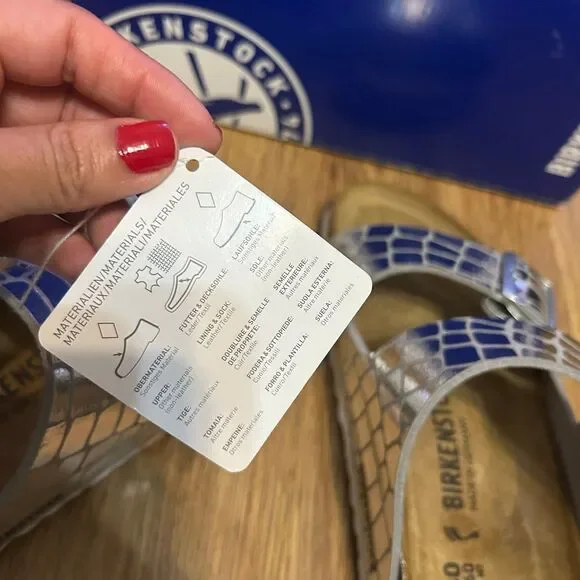 Birkenstock Arizona silver metallic sandals shoes women’s eur 40 new - Picture 3 of 8